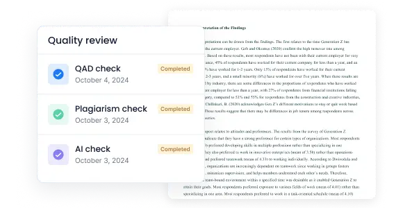 Quality assurance check