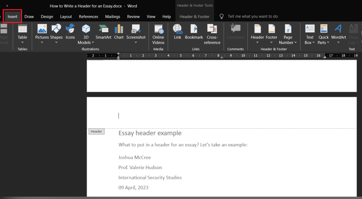 How to Write a Header for an Essay? 📄 EssayBox